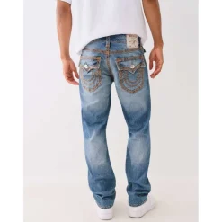 Jeans*True Religion Super Q Straight Leg Jeans in Blue