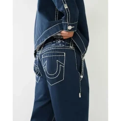 Jeans*True Religion Wide Leg Relaxed Fit Jeans in Blue