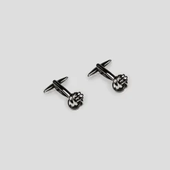 Assorted*Twisted Tailor Knot Cufflink in Silver