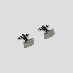 Assorted*Twisted Tailor Rectangle Cufflink in Silver