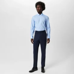 Shirts*Twisted Tailor Slim Shirt in Blue