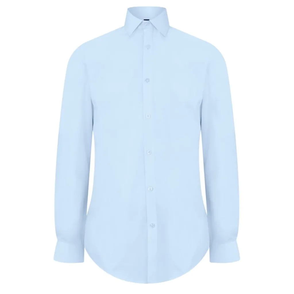Shirts*Twisted Tailor Slim Shirt in Blue
