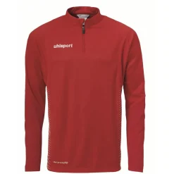 Fitness And Gymwear*Uhlsport Zip Neck Regular Fit Sweatshirt in Red