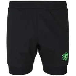Fitness And Gym Shorts*Umbro Elite Running Shorts with Elasticated Waistband in Black