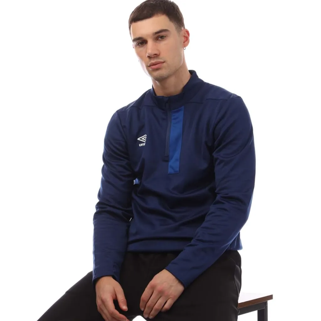Sweatshirts*Umbro Premier 1/2 Zip Fleece in Blue