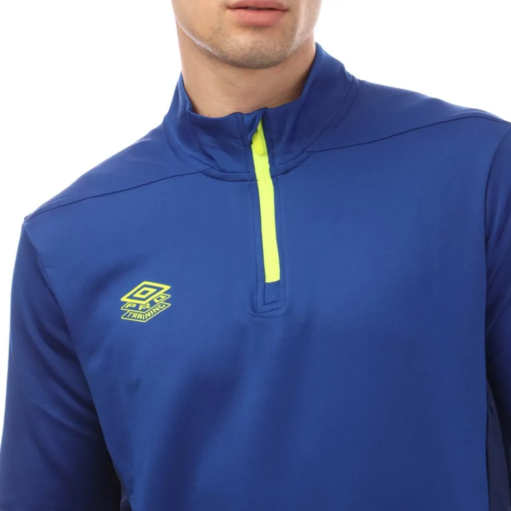 Fitness And Gym Tops|Fitness And Gymwear*Umbro Premier Mid Layer Training Top in Blue yellow