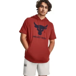 Hoodies*Under Armour Hooded Sleeveless Relaxed Fit Sweatshirt in Red