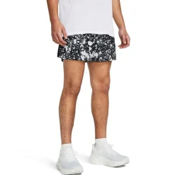 Fitness And Gym Shorts*Under Armour Launch 5 Logo Print Running Shorts in Black