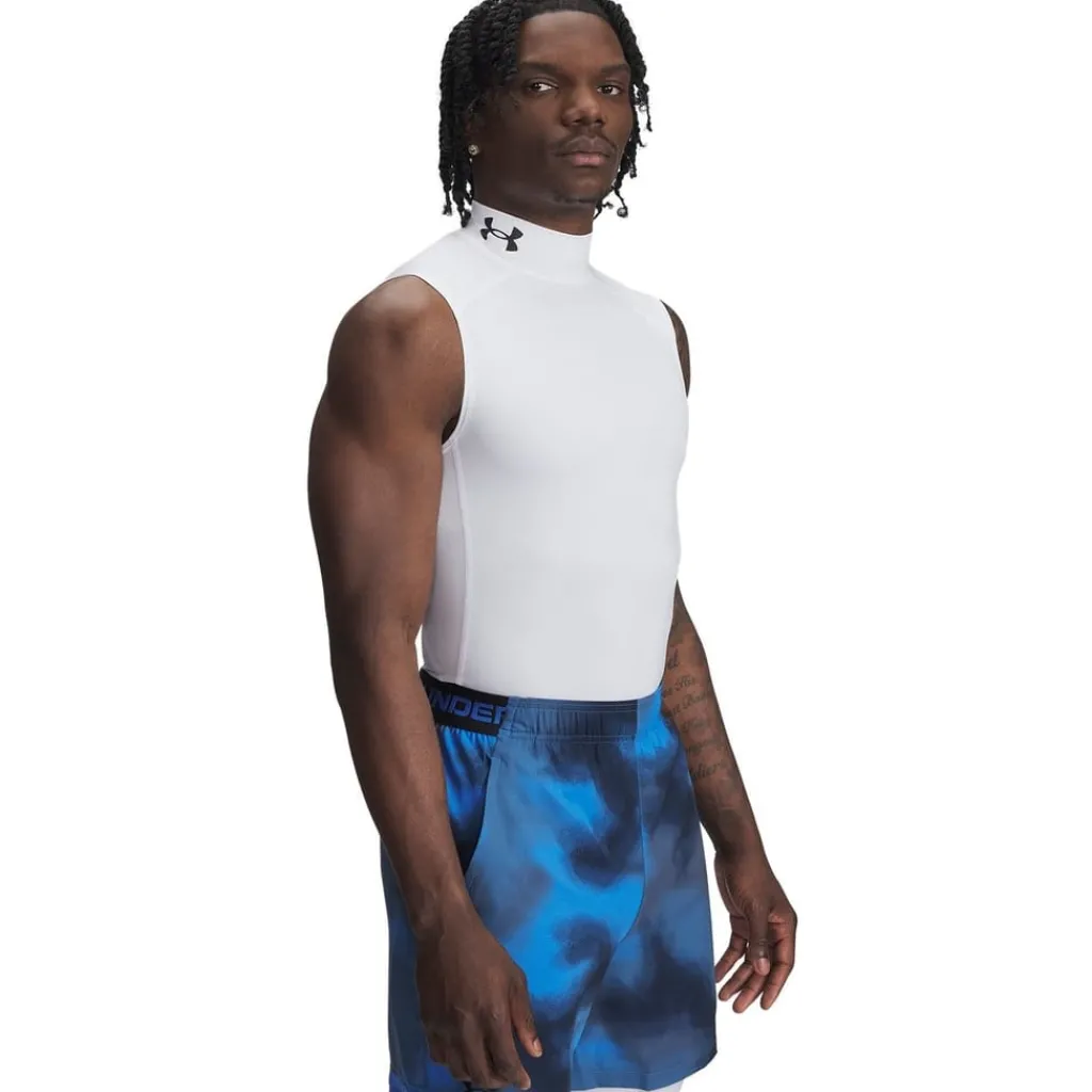Fitness And Gym Tops*Under Armour Mens Armour Ua Hg Comp Mock Sl Gym Vest in White