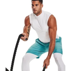 Fitness And Gym Tops*Under Armour Mens Armour Ua Hg Comp Mock Sl Gym Vest in White