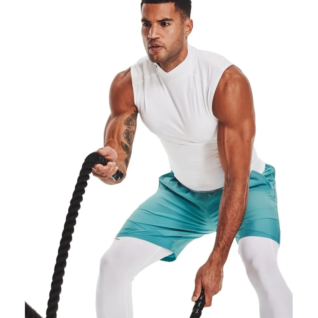 Fitness And Gym Tops*Under Armour Mens Armour Ua Hg Comp Mock Sl Gym Vest in White