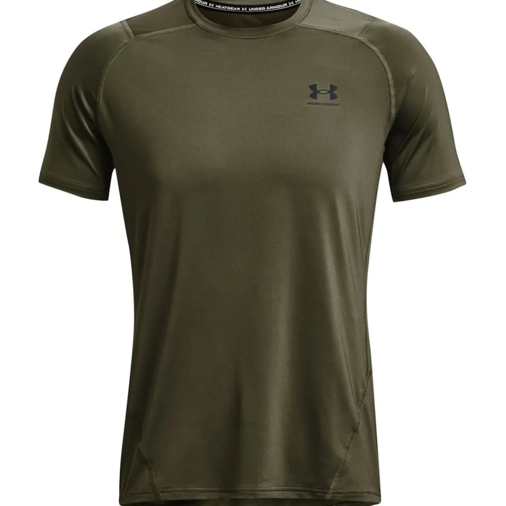 Fitness And Gym Tops|Fitness And Gymwear*Under Armour Mens Heatgear Armour Fitted Short Sleeve Training Top in Green