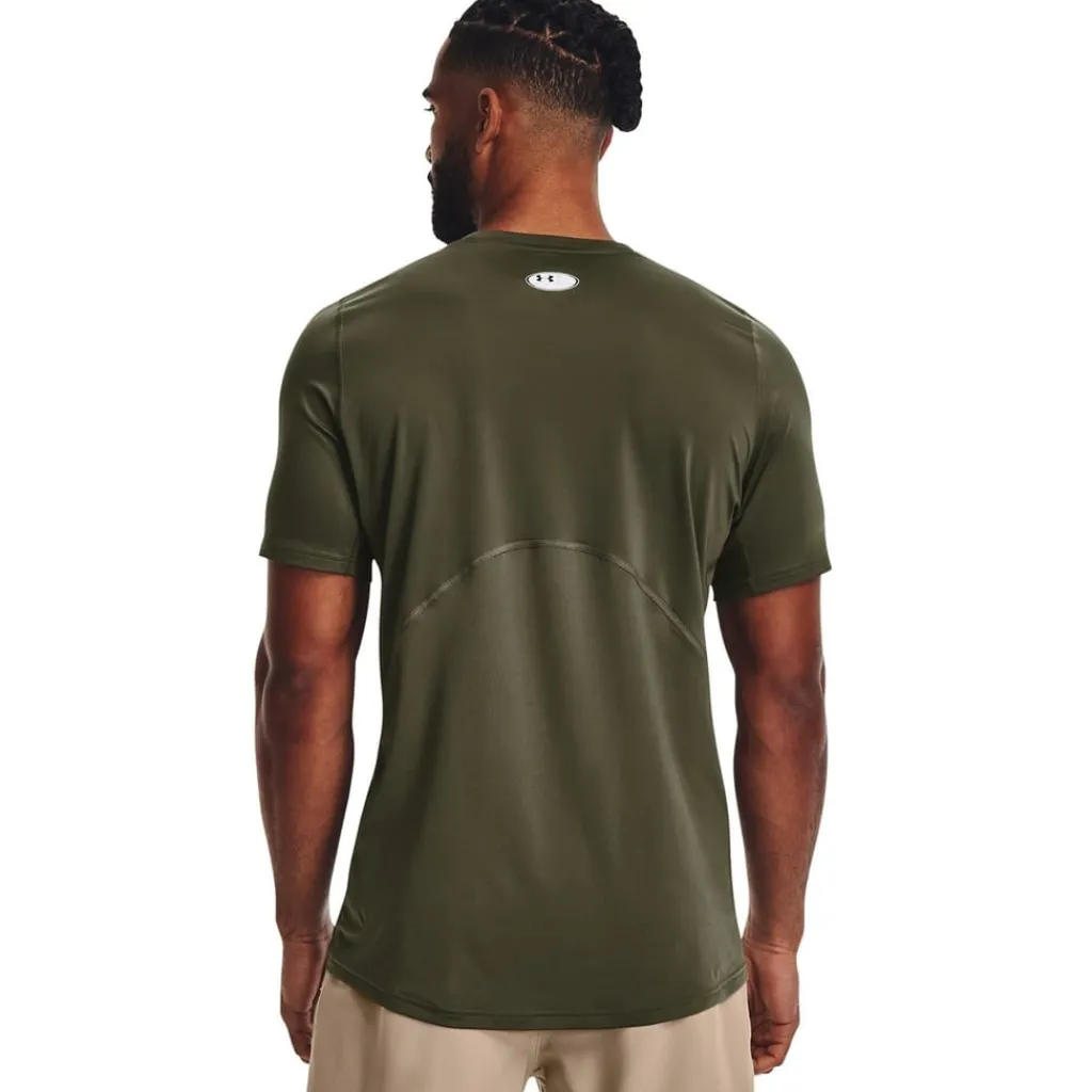 Fitness And Gym Tops|Fitness And Gymwear*Under Armour Mens Heatgear Armour Fitted Short Sleeve Training Top in Green