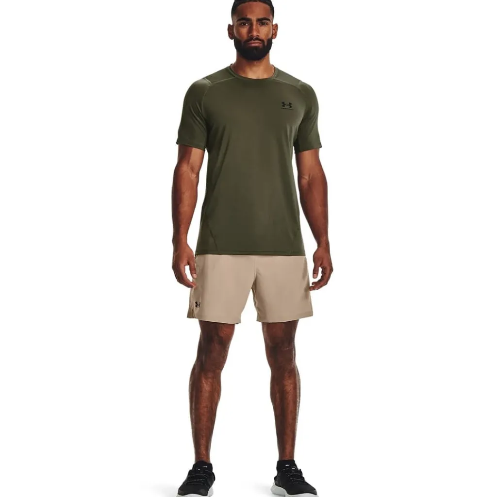Fitness And Gym Tops|Fitness And Gymwear*Under Armour Mens Heatgear Armour Fitted Short Sleeve Training Top in Green