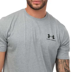 T-Shirts And Vests*Under Armour Mens Sportsstyle Left Chest Short Sleeve T-Shirt in Grey
