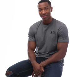Fitness And Gymwear|T-Shirts And Vests*Under Armour Mens Sportstyle Left Chest Short Sleeve T-Shirt in Grey
