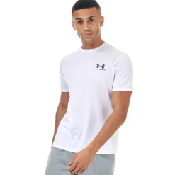 Fitness And Gymwear|T-Shirts And Vests*Under Armour Mens Sportstyle Left Chest Short Sleeve T-Shirt in White
