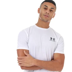 Fitness And Gymwear|T-Shirts And Vests*Under Armour Mens Sportstyle Left Chest Short Sleeve T-Shirt in White