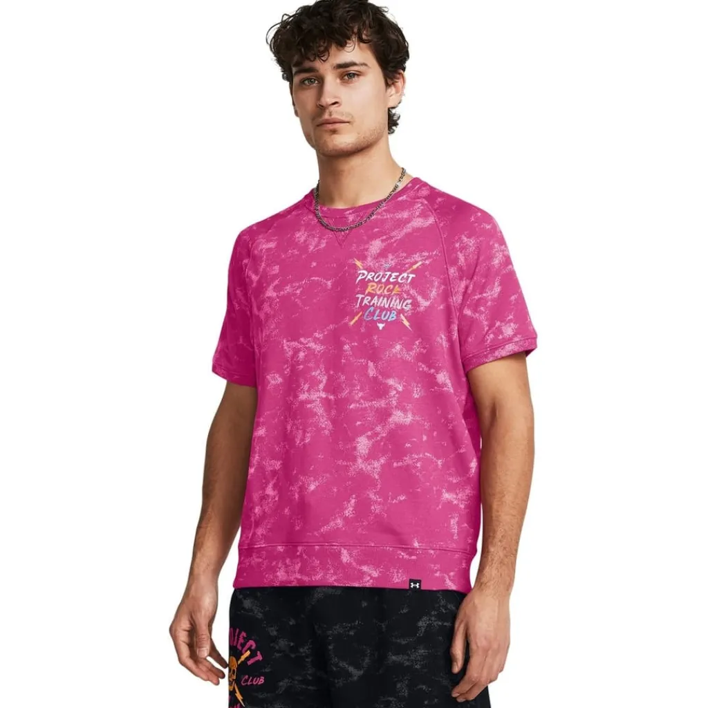 Fitness And Gym Tops*Under Armour P Rk Q2 Try Crw in Pink