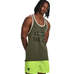 Fitness And Gym Tops*Under Armour Pjt Rock Tank in Green