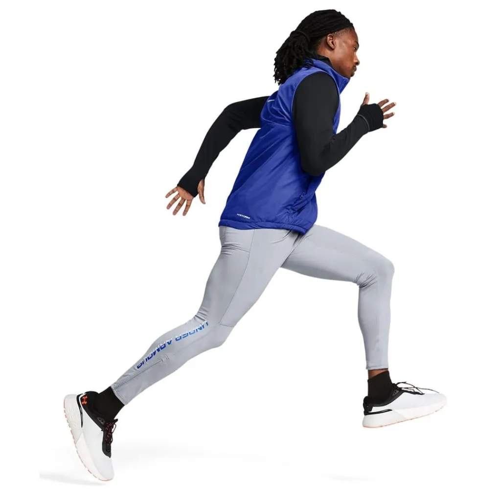 Fitness And Gym Pants*Under Armour Qualifier Tight Logo Running Pants in Grey