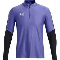 Fitness And Gymwear*Under Armour Regular Fit Zip Neck Long Sleeve T-Shirt in Blue