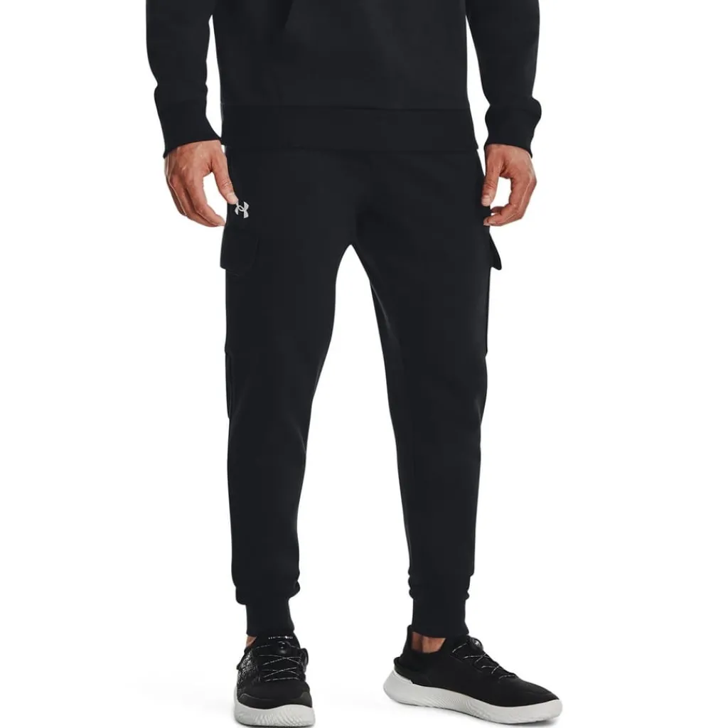 Trousers*Under Armour Rival Fleece Cargo Jogger in Black