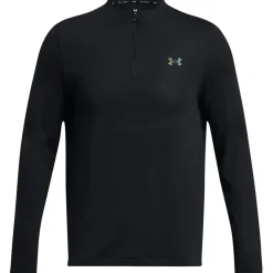 Fitness And Gym Tops|Fitness And Gymwear*Under Armour Rush Zip Neck Long Sleeve T-Shirt in Black