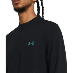 Fitness And Gym Tops|Fitness And Gymwear*Under Armour Rush Zip Neck Long Sleeve T-Shirt in Black