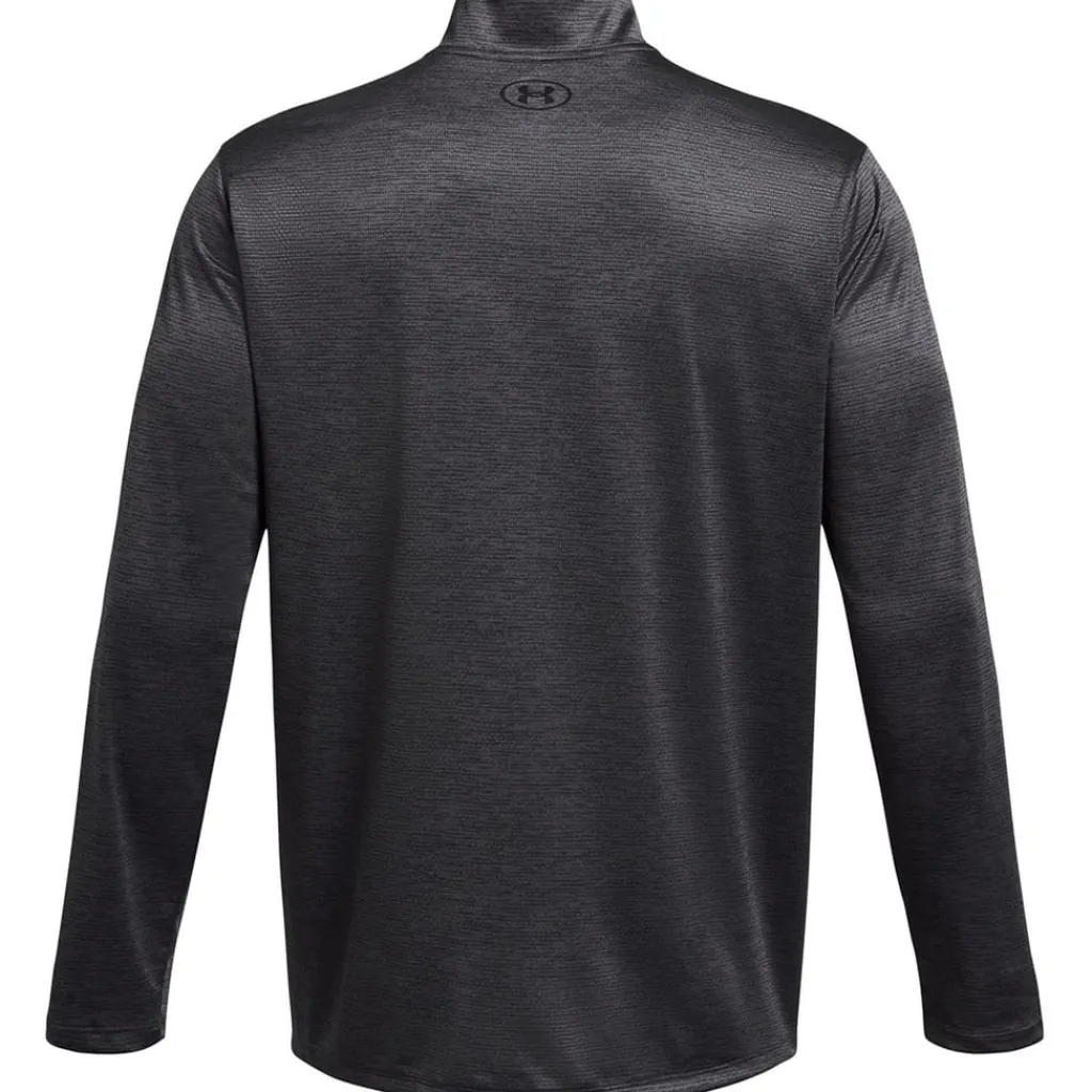 Fitness And Gymwear*Under Armour Tech Regular Fit Zip Neck Long Sleeve Top in Grey