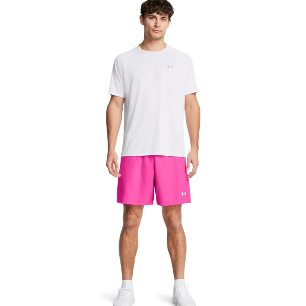 Shorts*Under Armour Woven Halfback Emboss Training Shorts in Pink