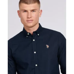 Shirts*US Polo Assn Oxford Ls Shirt in Blue