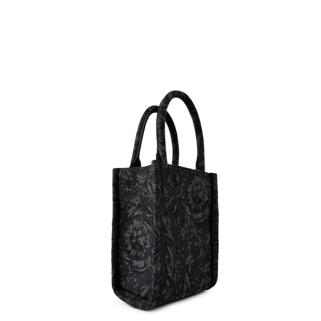 Bags*Versace Barocco Athena Mini Tote Bag in Black