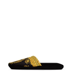 Slippers*Versace Home Baroque Slippers in Black