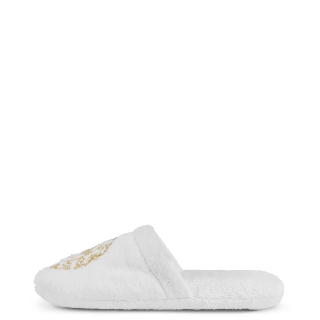 Slippers*Versace Home Medusa Mules Flatform Slippers in White