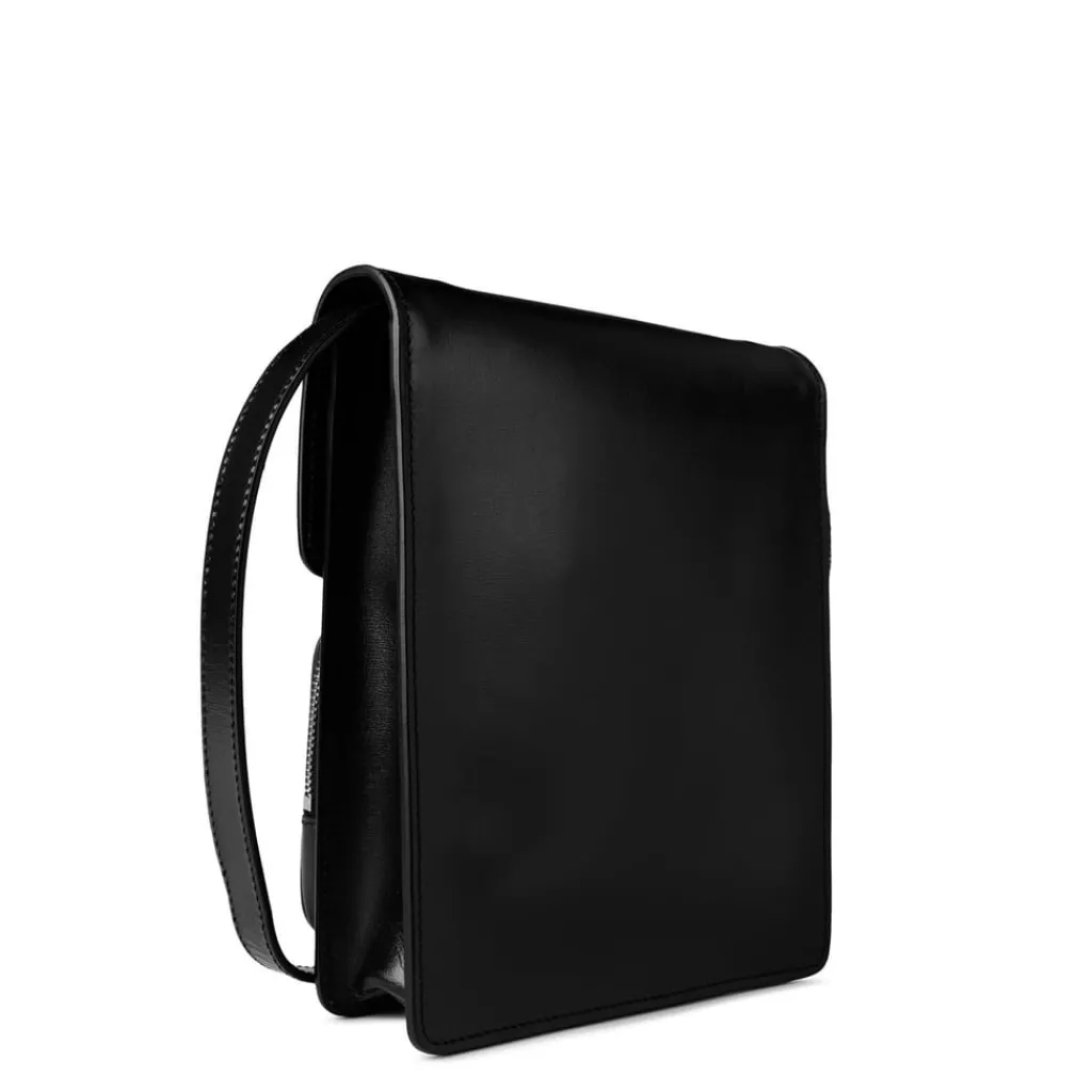 Bags*Versace Verti Messenger Bag with Detachable Strap in Black