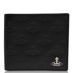 Assorted*Vivienne Westwood Embossed Saturn Orb Wallet in Black