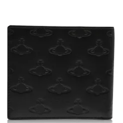 Assorted*Vivienne Westwood Embossed Saturn Orb Wallet in Black
