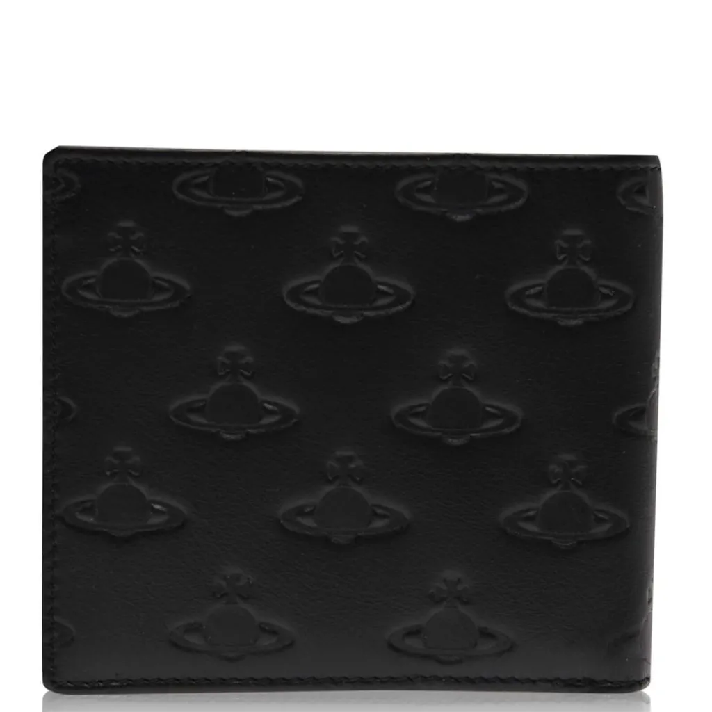 Assorted*Vivienne Westwood Embossed Saturn Orb Wallet in Black