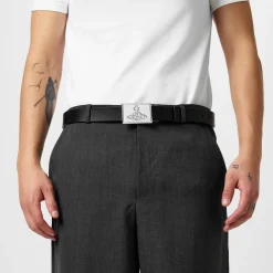Belts*Vivienne Westwood Orb Square Belt in Black