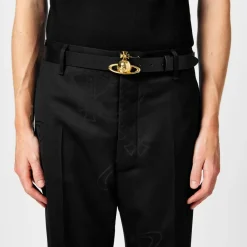 Belts*Vivienne Westwood Viv Orb Buckle Belt in Gold