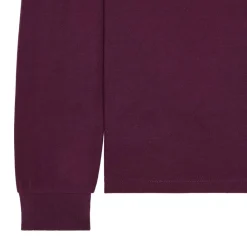 Polo Shirts*Weekend Offender Dice Badge Long Sleeve Polo Shirt in Berry