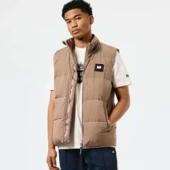 Coats And Jackets*Weekend Offender Gordini Down Gilet in Brown