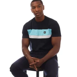 T-Shirts And Vests*Weekend Offender Mens Crossword Colour Block T-Shirt in Navy