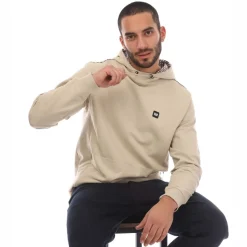 Sweatshirts*Weekend Offender Mens Justify Check Trim Hoody in Stone