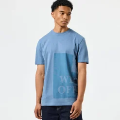 T-Shirts And Vests*Weekend Offender Ryan Large Tonal Prison T-Shirt in Blue