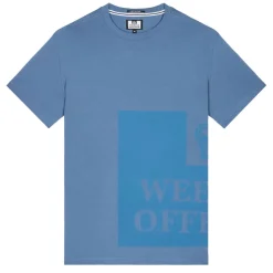 T-Shirts And Vests*Weekend Offender Ryan Large Tonal Prison T-Shirt in Blue