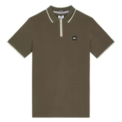 Polo Shirts*Weekend Offender Shore Zipped Polo Shirt in Green