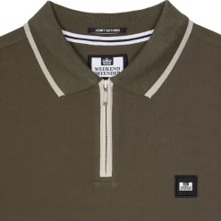 Polo Shirts*Weekend Offender Shore Zipped Polo Shirt in Green