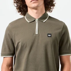Polo Shirts*Weekend Offender Shore Zipped Polo Shirt in Green